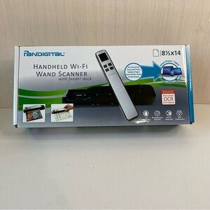 Pandigital Handheld Wi-Fi Wand Scanner S8X1103 w/Feeder Dock Leopard